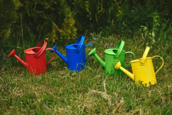 Yellow Metal Watering Can