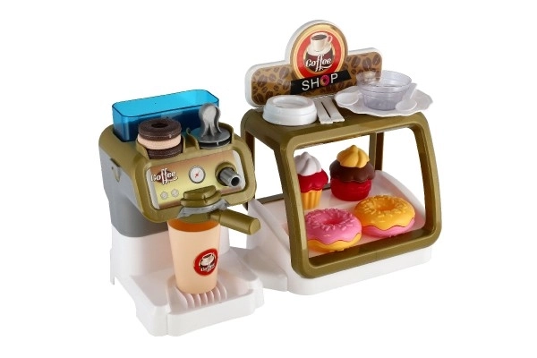 Plastic Café Set with Coffee Machine and Sweets Display