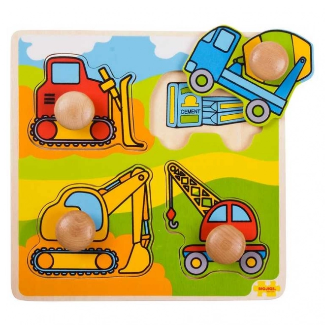 Bigjigs Toys Construction Vehicles Insert Puzzle