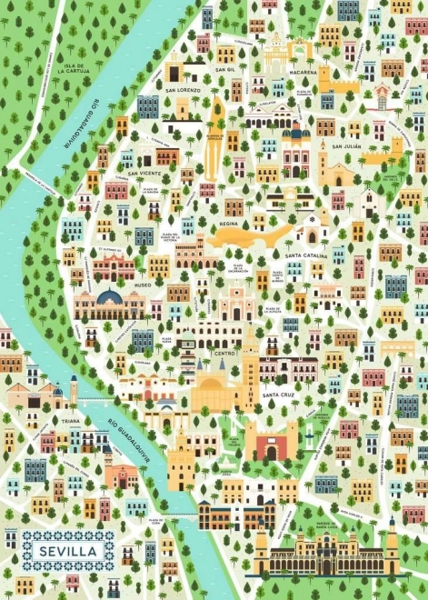 Seville Map Puzzle 1000 Pieces Ravensburger