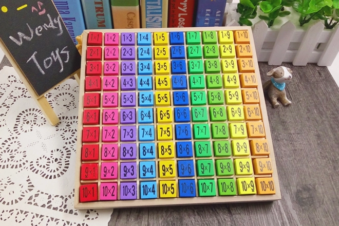 Educational Set for Learning Multiplication Table up to 100