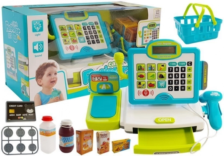 Caisse enregistreuse pour enfants avec panier