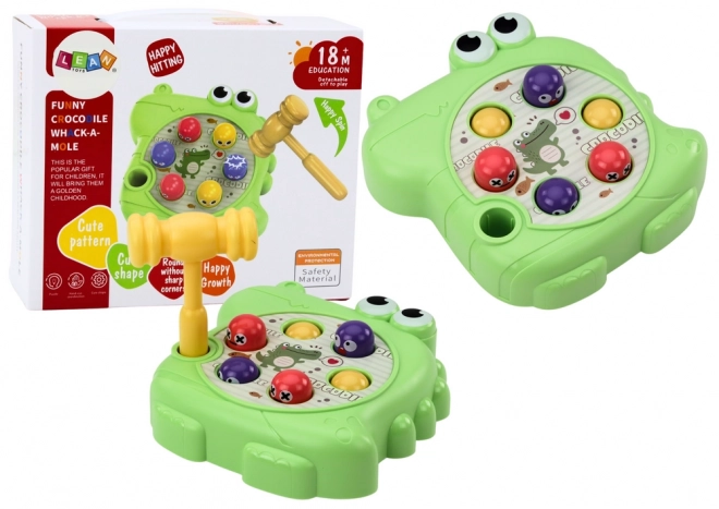 Wac A Mole Crocodile Dexterity Game with Hammer Green