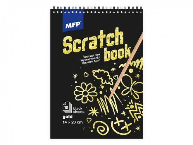 Scratch Art Notebook 20x14cm Black/Holographic