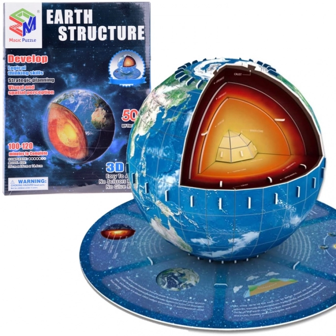 3D Earth Puzzle - 50 Pieces