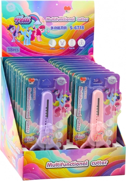 Children's Scissors with Cover and Decorative Horse 14cm
