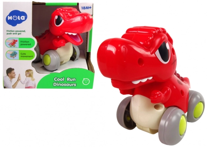 Dinosaur On Wheels Red T-Rex Figure