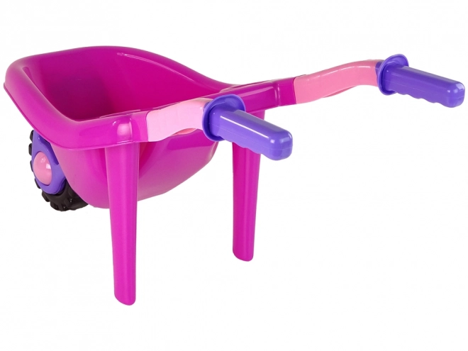 Large Colorful Garden Wheelbarrow Pink