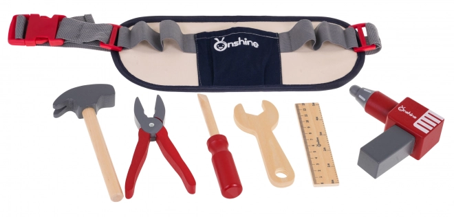 Wooden Tool Set with Adjustable Belt for Kids