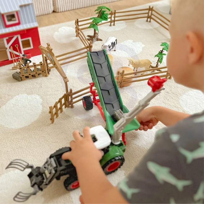 Woopie mini farm készlet - traktor és gazdaság kiegészítővel