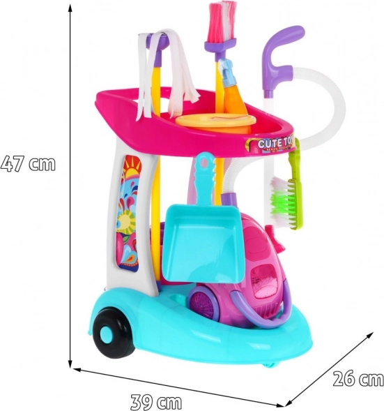 Chariot de ménage coloré et pratique