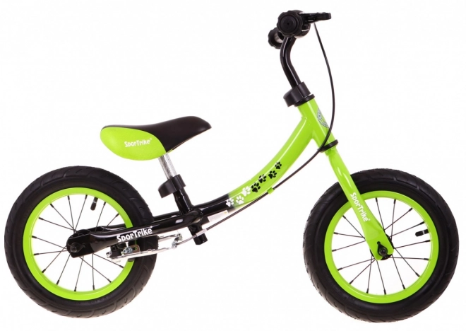 Children's Balance Bike Green with Convertible Frame