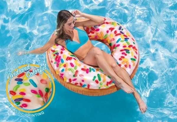 Inflatable Sprinkle Donut Pool Ring