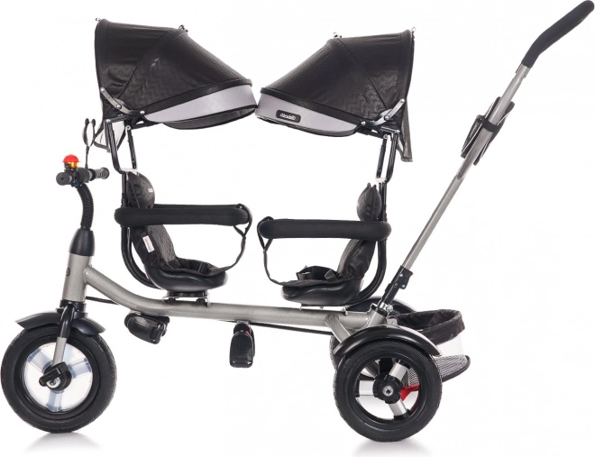 Chipolino Twin Tricycle 2Play Obsidian Silver