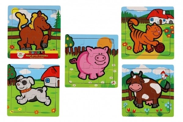 Mini Wooden Animal Puzzle for Toddlers