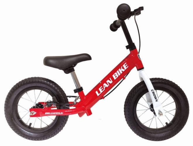 Crown Red Balance Bike with Inflatable Wheels