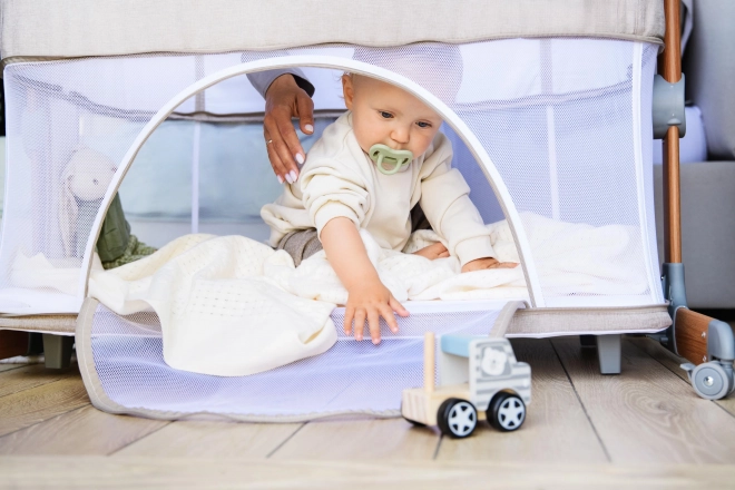 Multifunctional 3-in-1 Baby Crib MoMi Smart Bed Beige