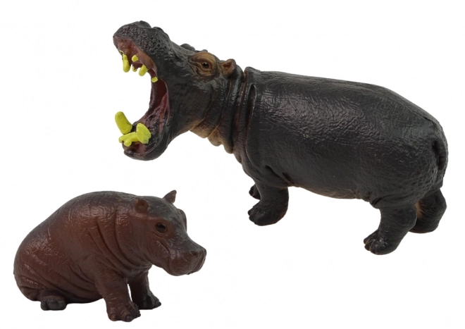 Figurine Set: Hippo with Calf