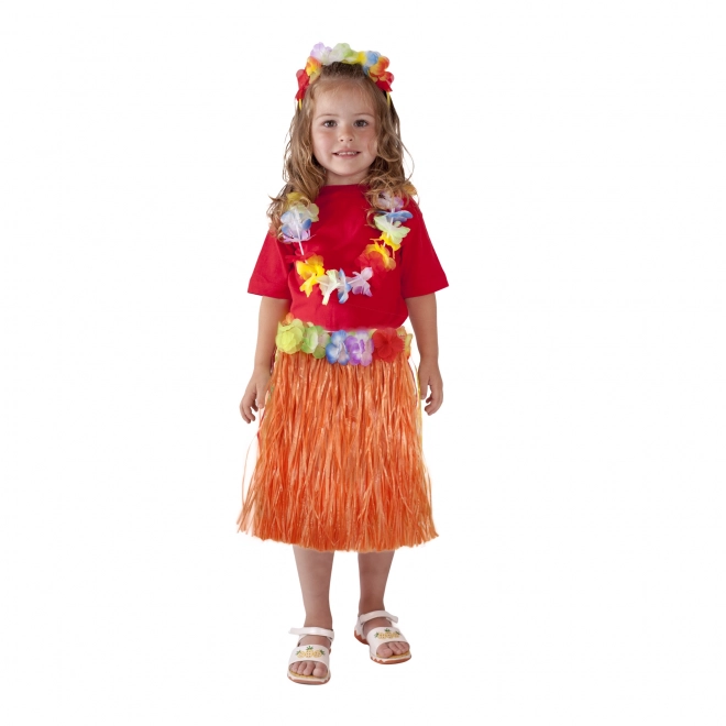 Hawaiian Skirt for Kids Orange