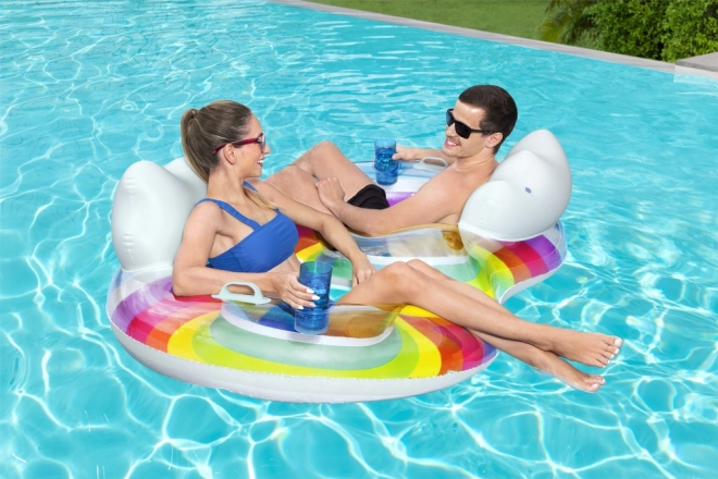 Rainbow Double Inflatable Swim Ring