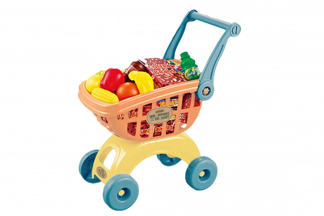 Bioplastic Shopping Cart with Groceries