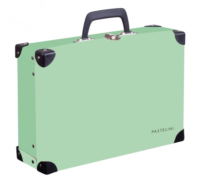 Pastelini green laminated suitcase