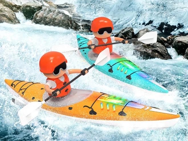 Remote Controlled Kayak with Oarsman and LED Lights