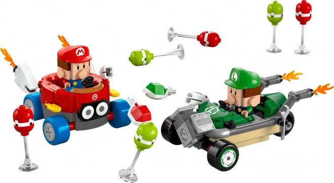 Mario Kart Baby Mario vs Baby Luigi Construction Set