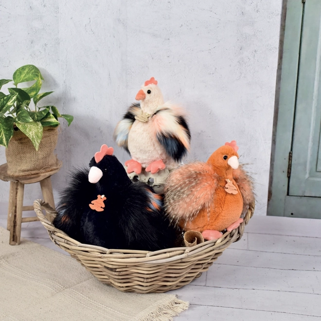 Black Plush Chicken by Histoire d'Ours