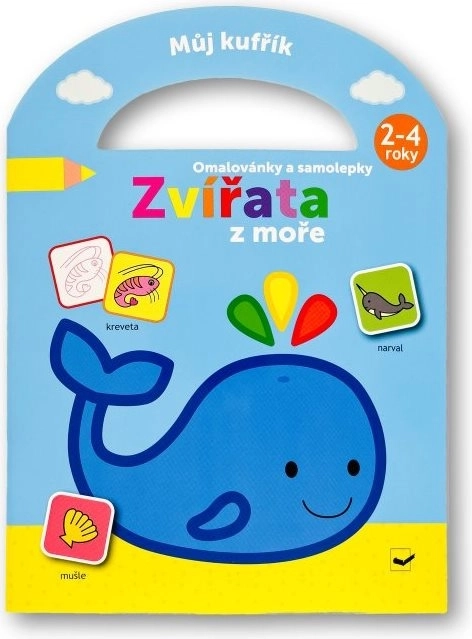 Můj kufřík Omalovánky a samolepky Zvířata z moře