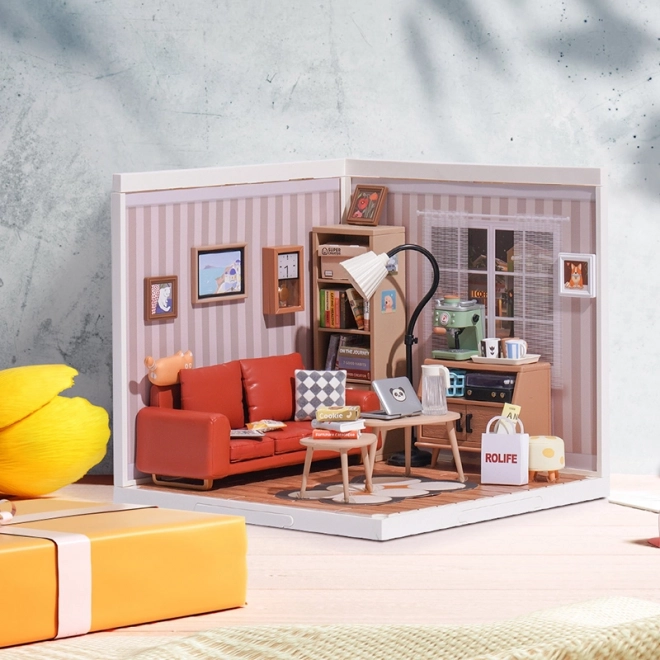 Robotime Cozy Living Room Miniature Kit