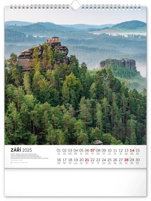 Wall Calendar Tour of Czech Landscapes 2025