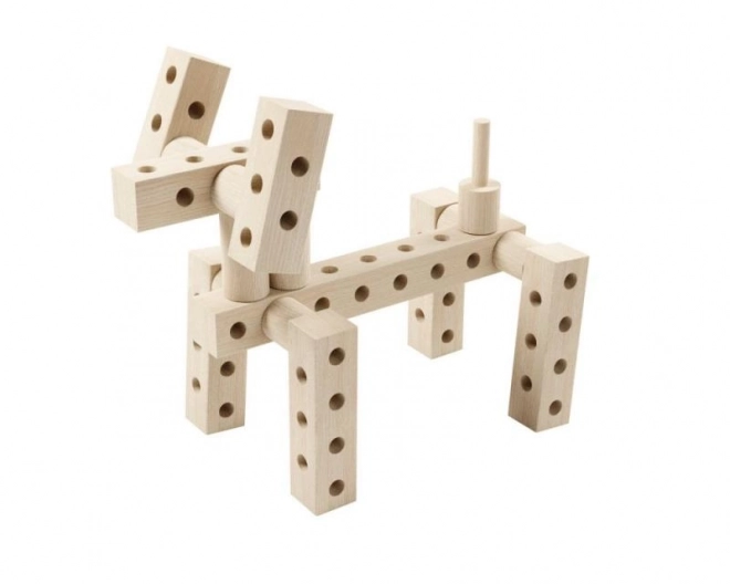 Wooden Building Set for Cars and Animals