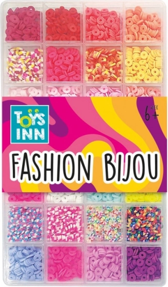 Clay beads mix pink color