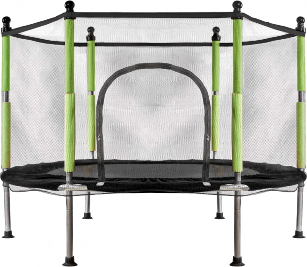 trampolino da giardino per bambini con rete verde 140 cm