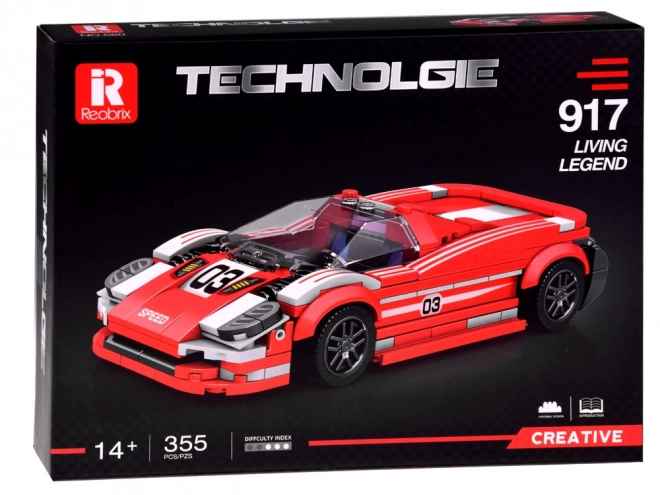 Red Sports Car Building Blocks Set