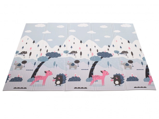 Educational Double-Sided Folding Play Mat - Forest and Road