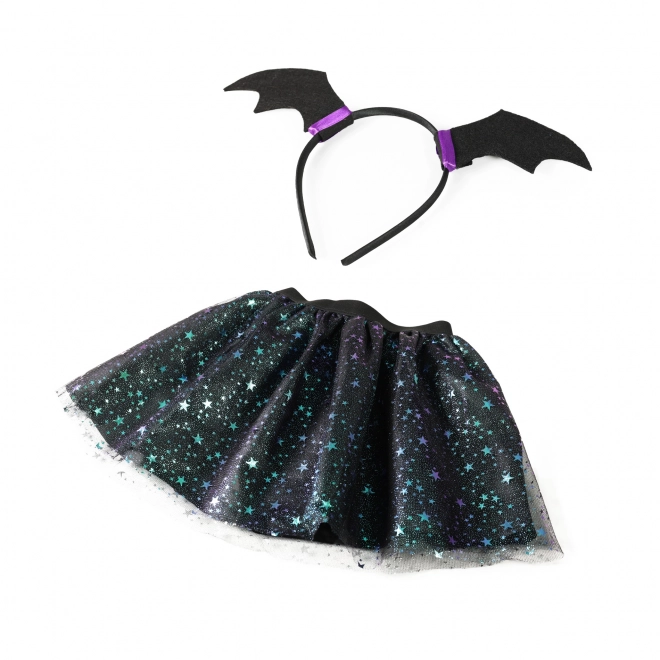 Witch Costume Set with Tutu Skirt and Bat Ears Headband