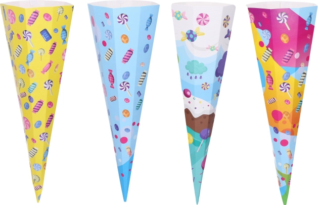 Schoolkegel voor snoep 50 cm