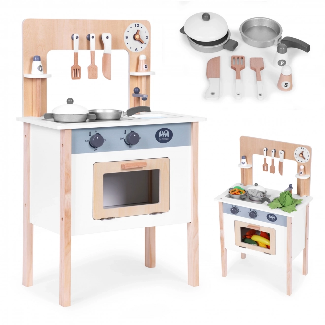 Children's Wooden Kitchen Set with Accessories by ECOTOYS