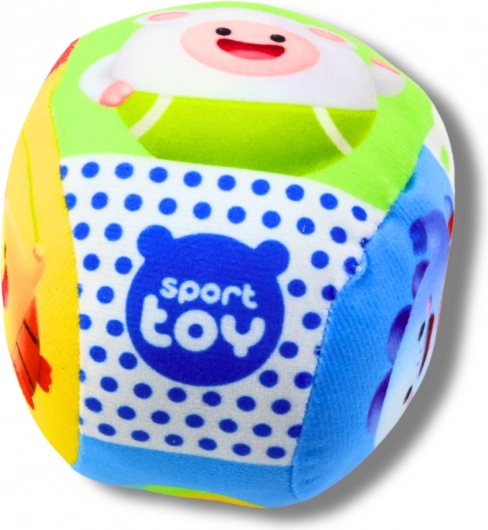 Colorful soft ball with rattle for baby 9 cm