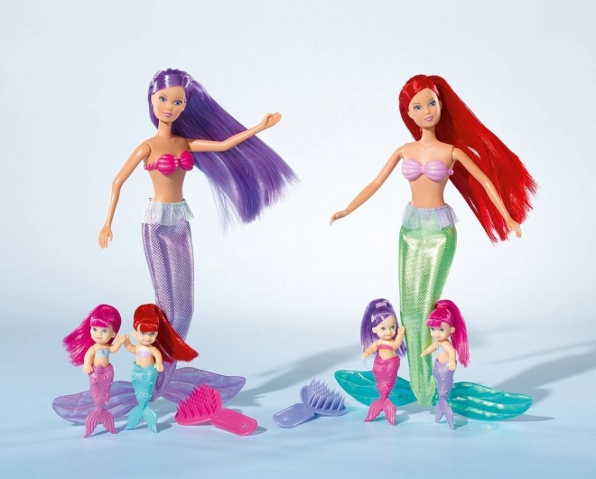 Steffi Doll and Little Mermaid Twins Set