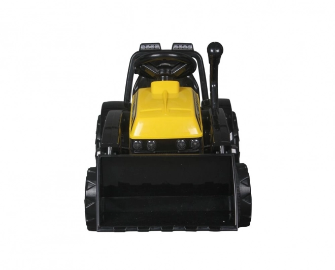 Electric Ride-On Tractor with Horn and Loader Yellow