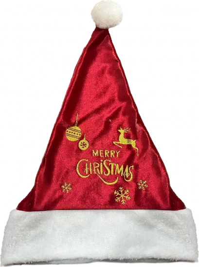 Christmas Hat with Golden Print