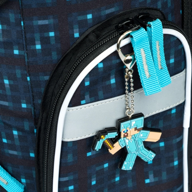 School Backpack Ergo Minecraft Blue Axe