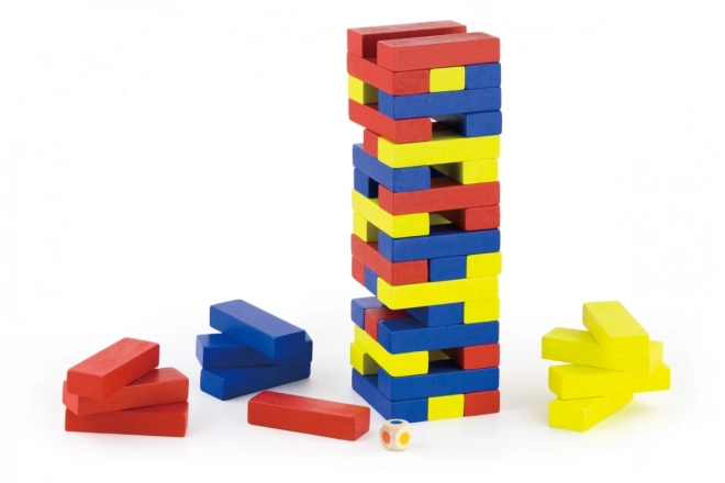 Colorful Wooden Jenga Tower