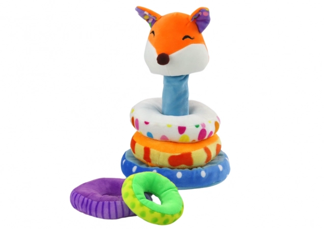 Plush Fox Educational Toy Pyramid