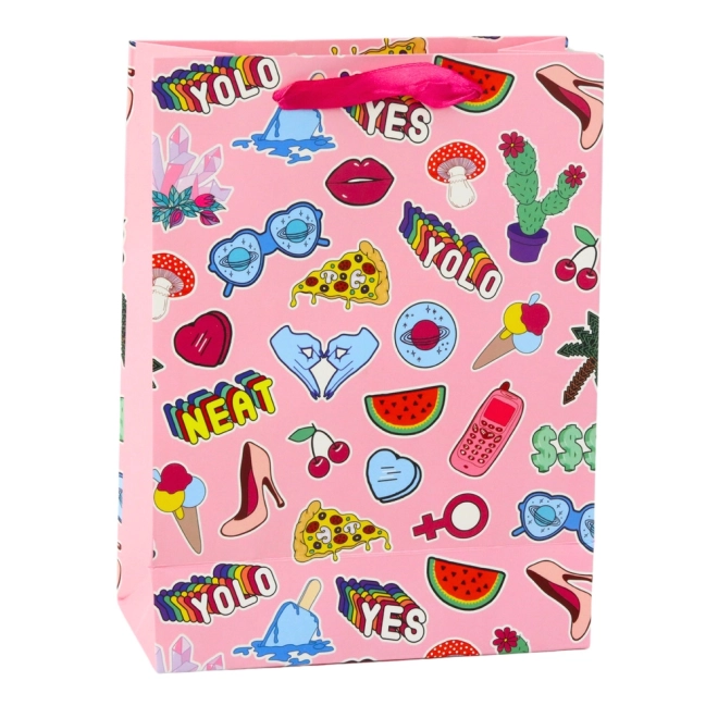Gift Bag with Sticker Design