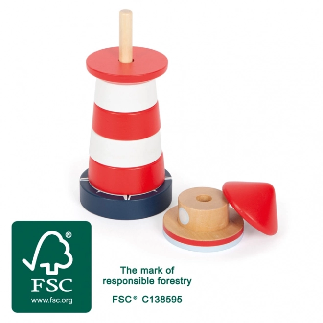 Small Foot Wooden Stacking Lighthouse