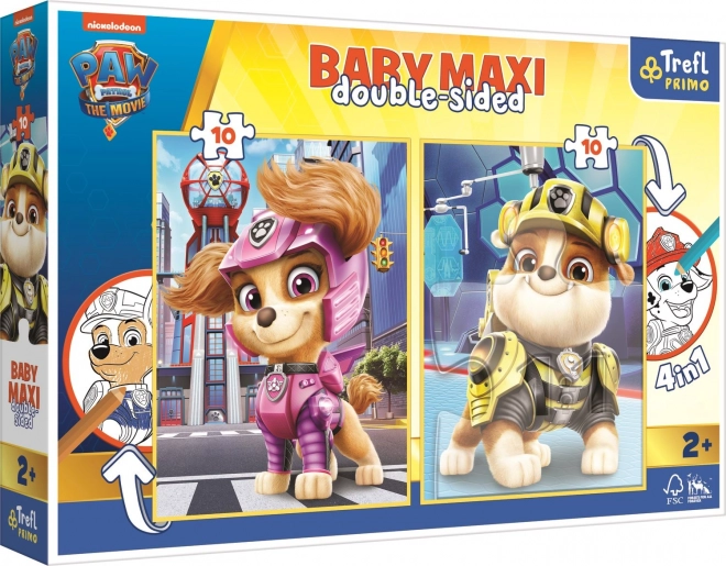 Trefl Paw Patrol Double-Sided Puzzle: Sky and Rubble Baby Maxi